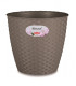 Obal na květináč NATURAL - hnědo šedý - 14 x 13 cm - 1 ks