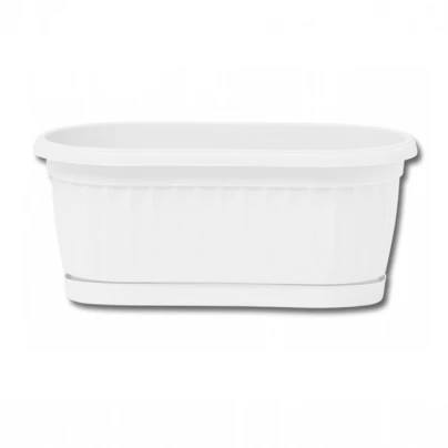 Samozavlažovací truhlík - bílý - 22 cm - 1 ks