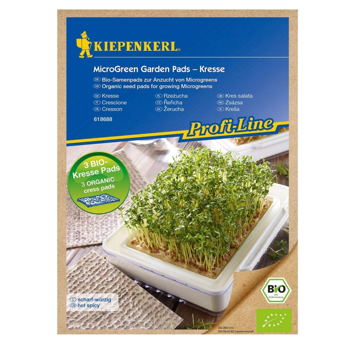 Microgreen - mikrozelenina - náhradní plátky BIO řeřichy - 3 ks