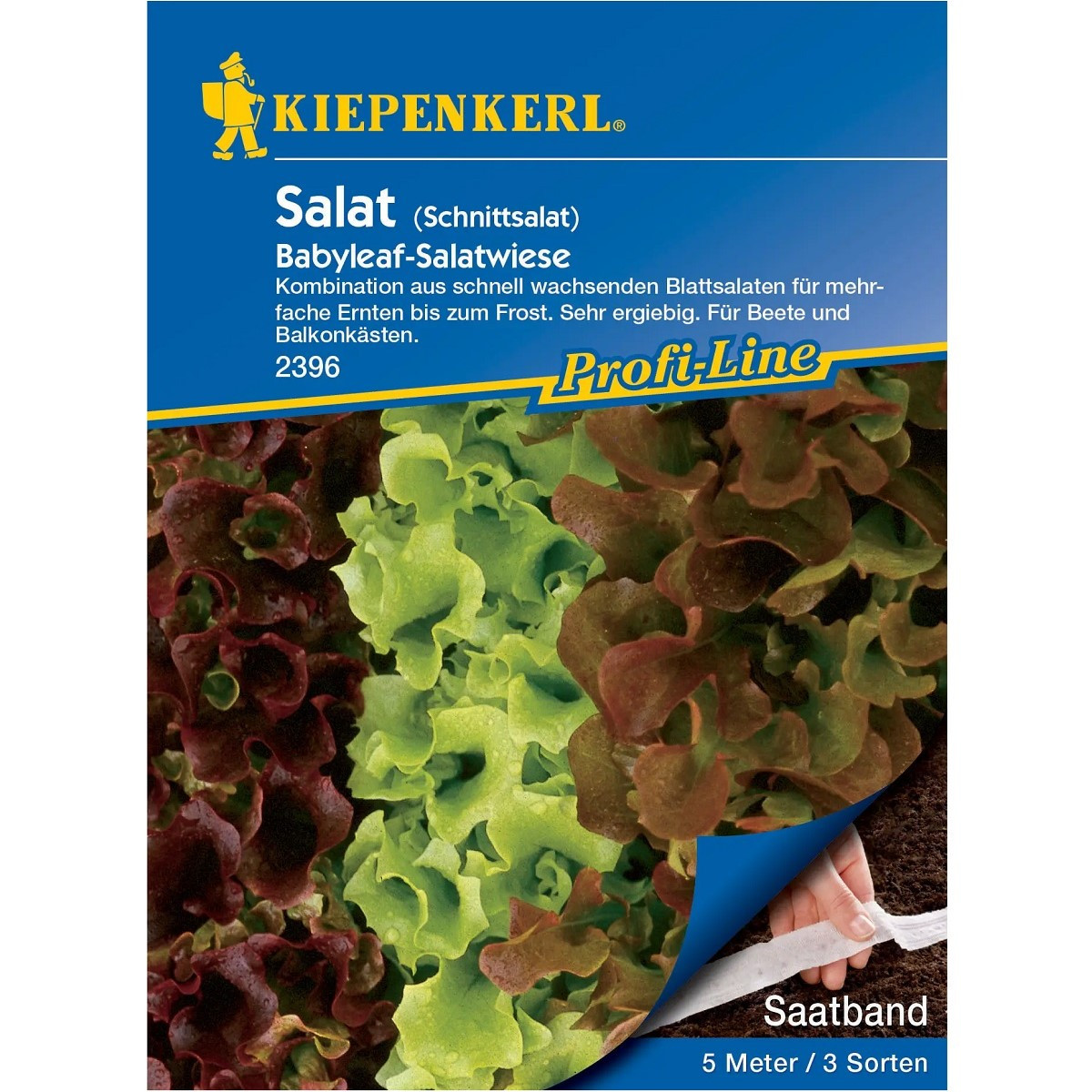Semena salátů Babyleaf - výsevný pásek - 5 m