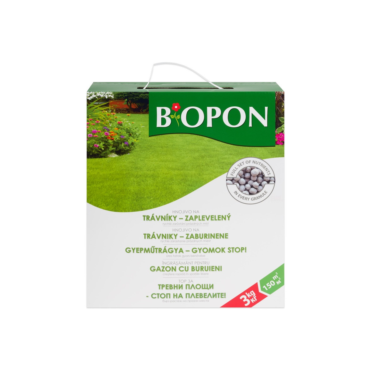 Hnojivo na trávníky - zaplevelený - BoPon - 3 kg