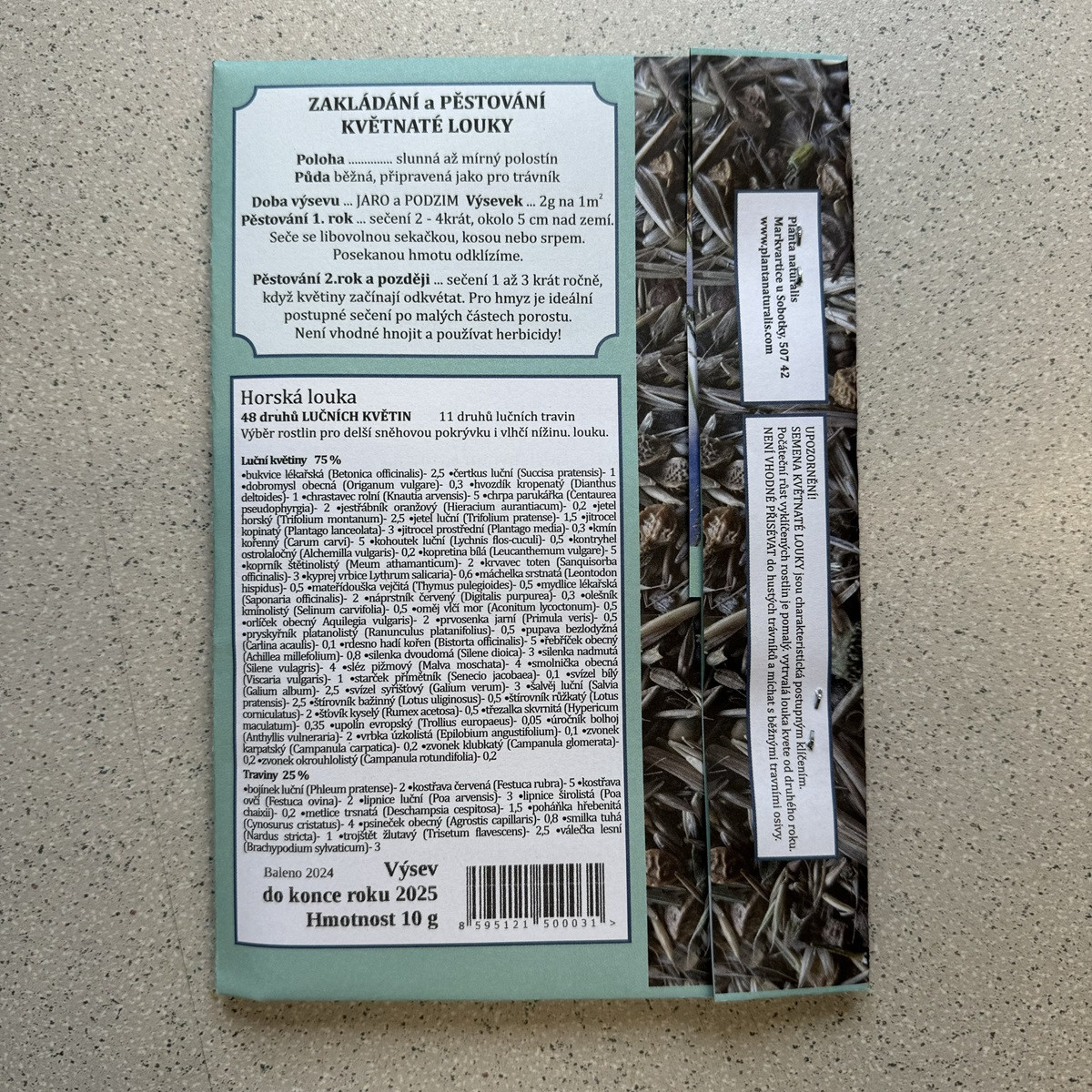 Horská louka - Planta Naturalis - luční směs - 10 g