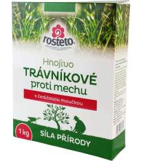 Hnojivo s čedičovou moučkou - trávníkové proti mechu - Rosteto - hnojivo - 1 kg