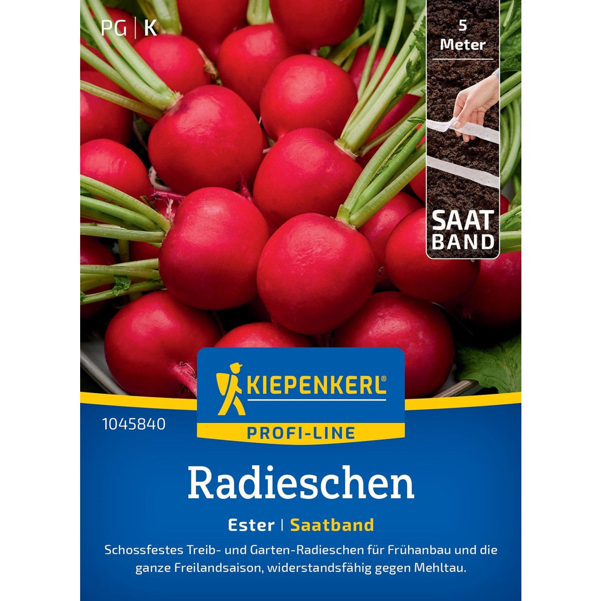 Semena ředkvičky EsterF1 - výsevný pásek - 5 m