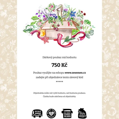 Narozeninový voucher -  poukaz v hodnotě 750 Kč