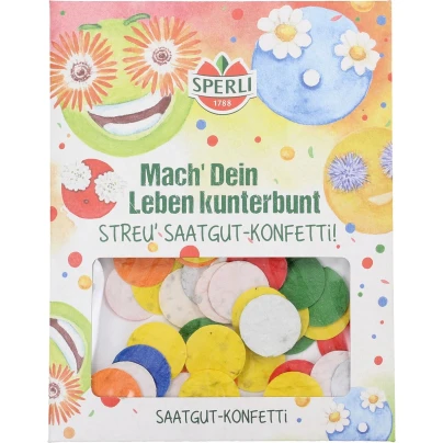 Semínkové květinové konfetti - kulaté - Sperli - 1 ks