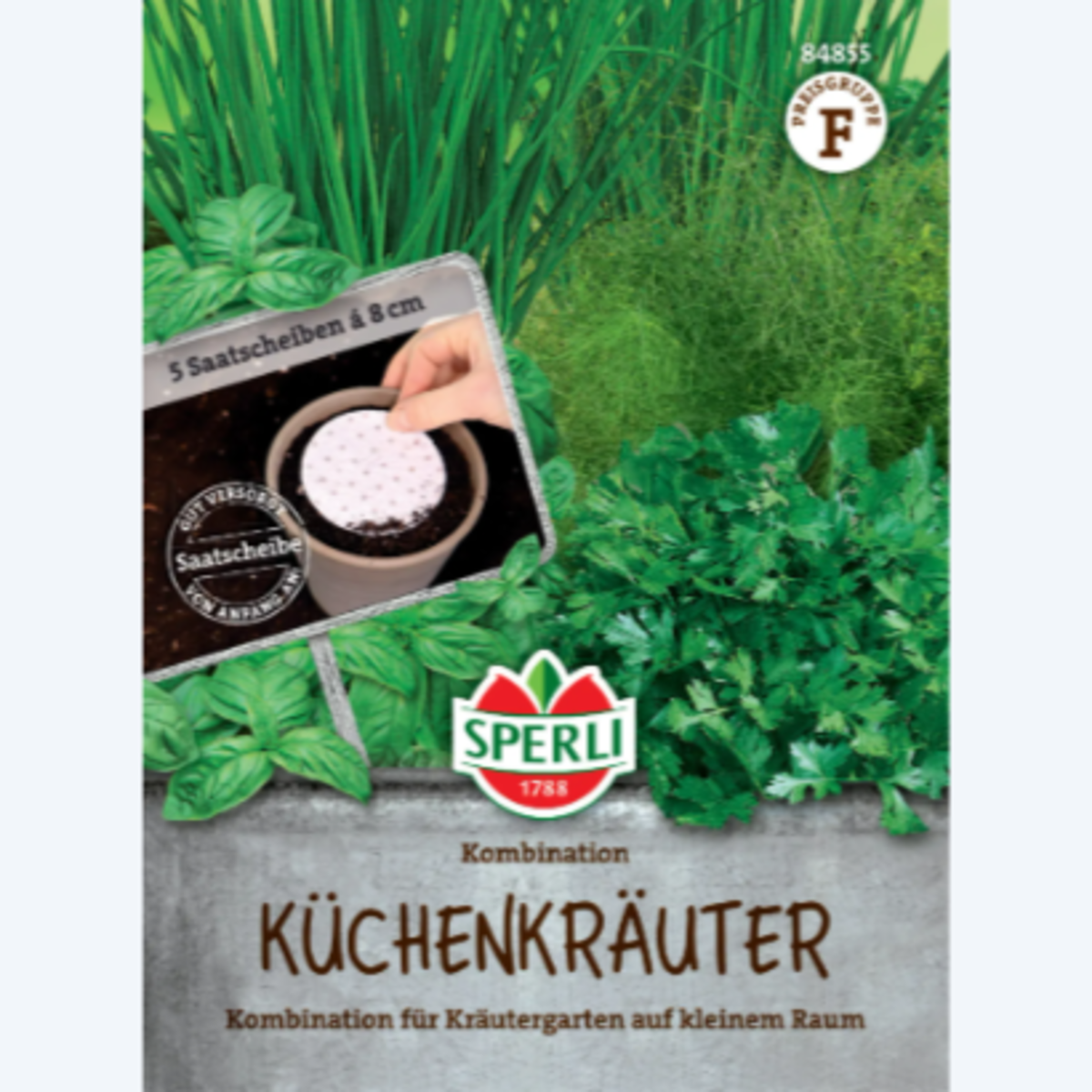 Kuchyňské bylinky na malou plochu - výsevný disk - Sperli - 1 ks
