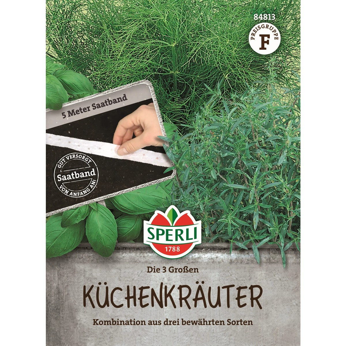 Tři oblíbené bylinky - výsevný pásek - Sperli - 1 ks