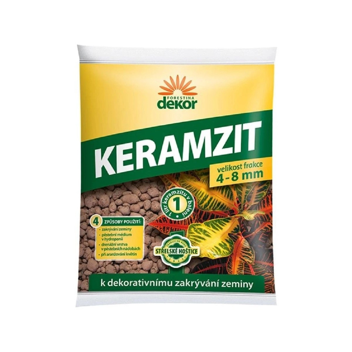 Keramzit dekor 4–8 mm - umělé kamenivo - 1 l