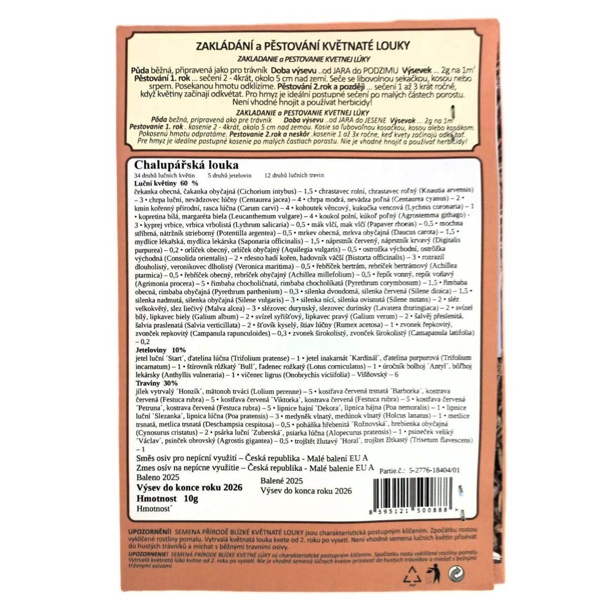 Chalupářská louka - Planta Naturalis - luční směs - 10 g