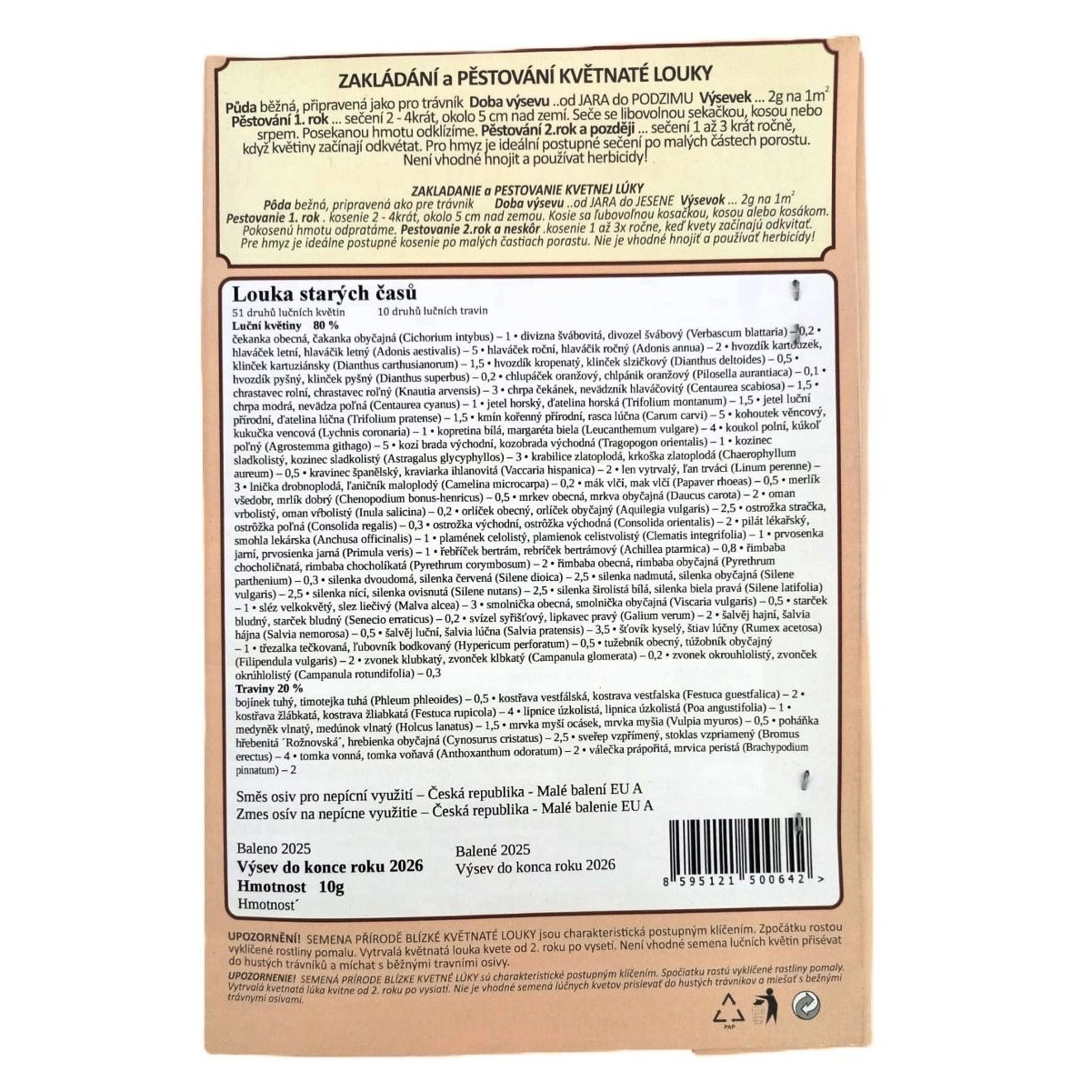 Louka starých časů - Planta Naturalis - luční směs - 10 g