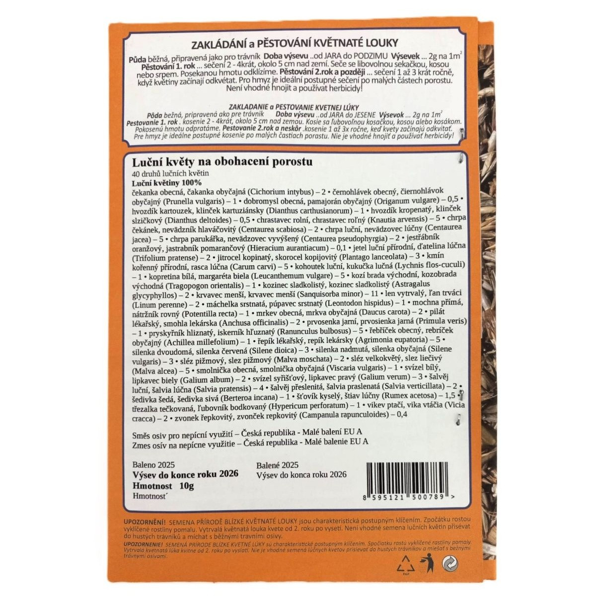 Luční květy na obohacení porostu - Planta Naturalis - luční směs - 10 g