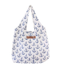 Plátěná taška s kotvou - modro-bílá - Strömshaga AB - 1 ks