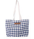 Plátěná taška s kostkovaným vzorem - modro-bílá - Strömshaga AB - 1 ks