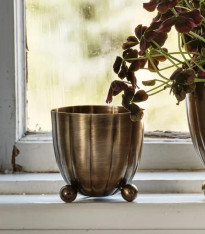 Dekorativní květináč Vilmer - antik mosaz - Strömshaga AB - 8,5 x 8,5 cm - 1 ks