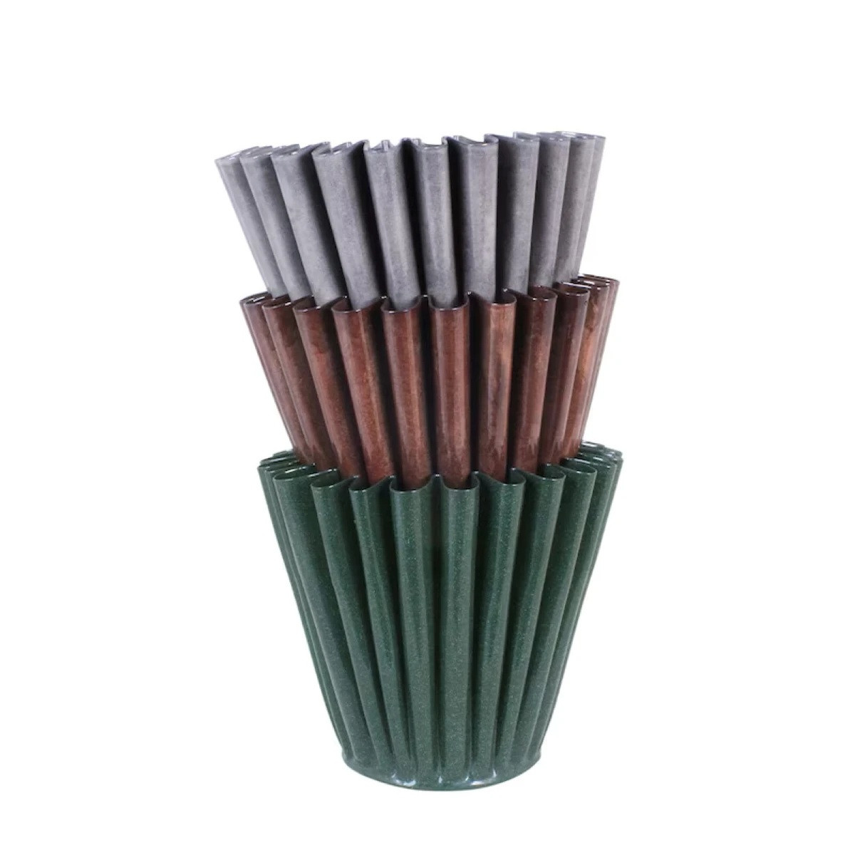 Kovový květináč Ronja - šedo-béžový - vel. M - Strömshaga AB - 1 ks