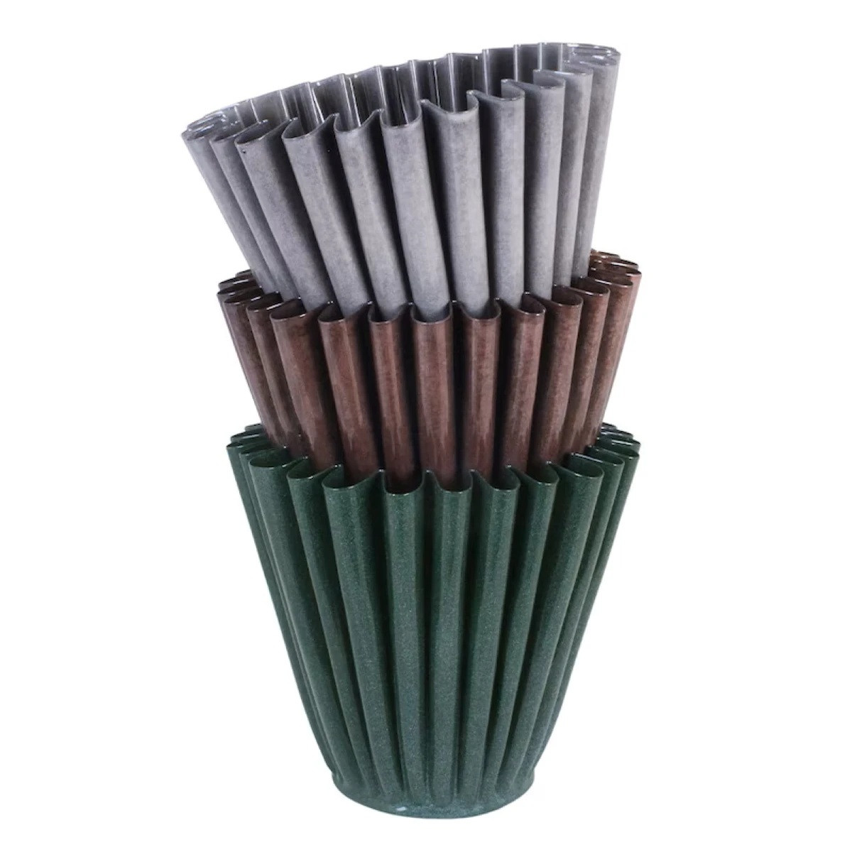 Kovový květináč Ronja - zelený - vel. L - Strömshaga AB - 1 ks