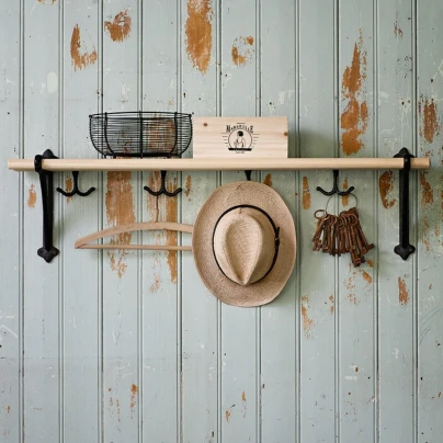 Doplňky do domácnosti – Stylový drátěný košík - černý - velký - Strömshaga AB