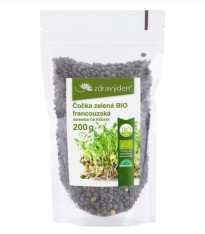 BIO Čočka zelená francouzská - Lens culinaris med - bio semena na klíčky - 200 g
