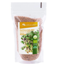 BIO Hořčice bílá - Sinapis alba - bio semena na klíčky - 200 g