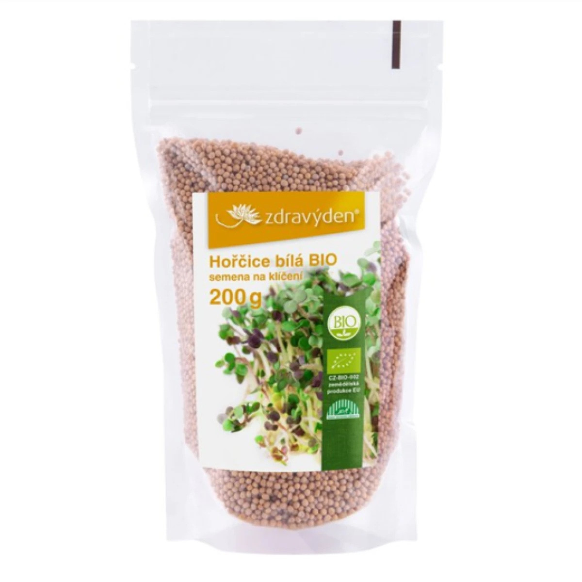 BIO Hořčice bílá - Sinapis alba - bio semena na klíčky - 200 g