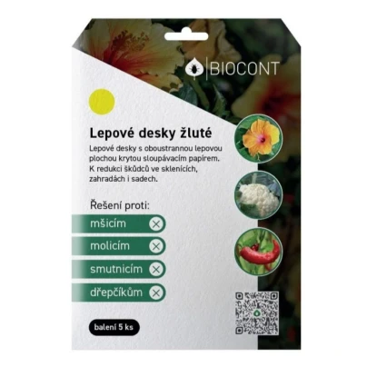Biocont - Lepové desky - žluté - 5 ks