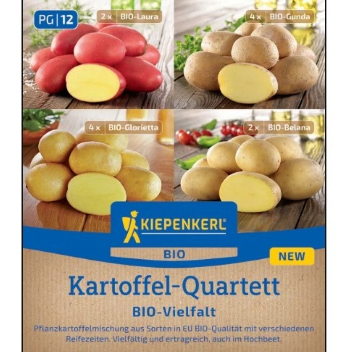 BIO sadbové brambory – 4 druhy – směs odrůd – Solanum tuberosum