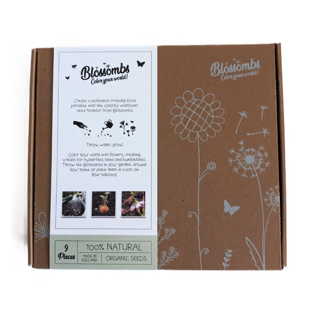 Semínkové bomby - dárková sada - Blossombs - 9 kuliček - 1 balení