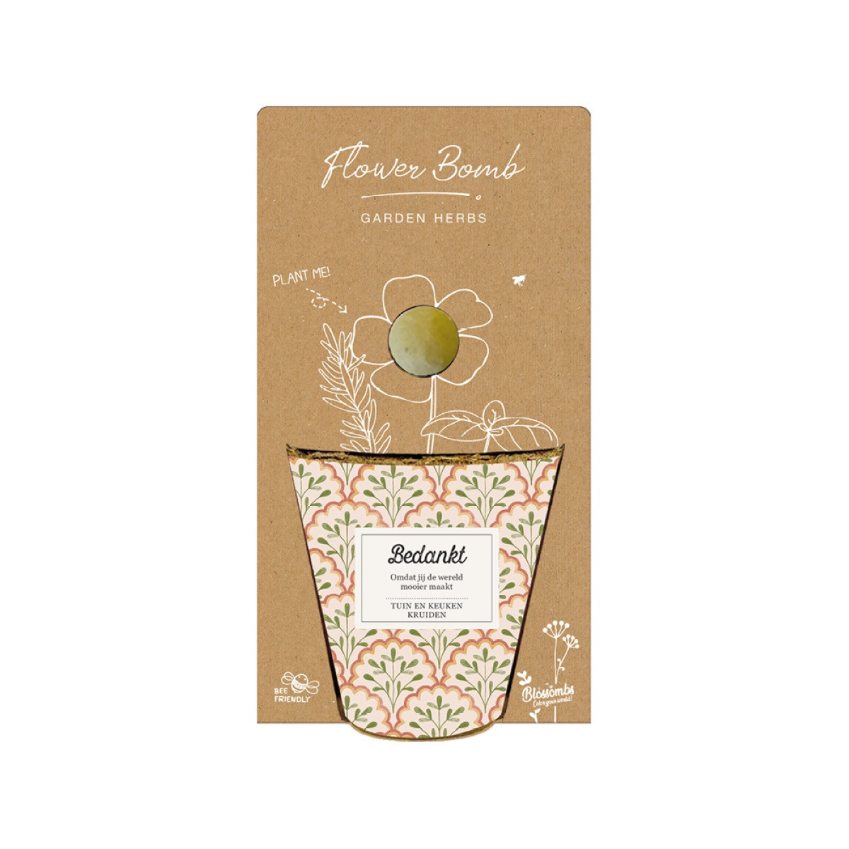 Dárkový set - Grow kit - směs pro pěstování bylinek - Blossombs - 1 ks