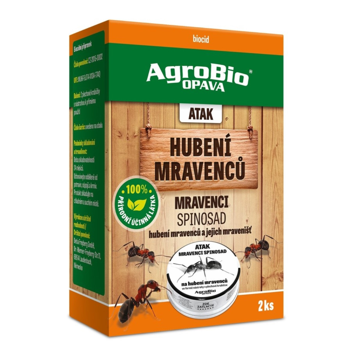 ATAK Hubení mravenců - AgroBio - ochrana proti mravencům - 2 ks