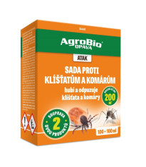 ATAK Sada proti klíšťatům a komárům - AgroBio - ochrana proti hmyzu - 50+50 ml