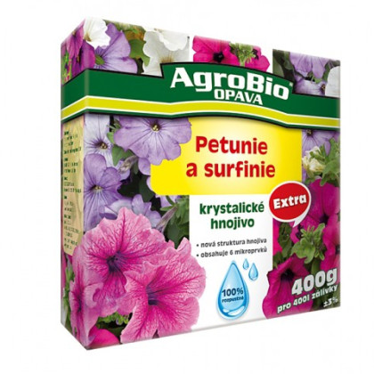 Hnojivo pro petunie  a surfinie - krystalické -  AGROBIO  - 400 g