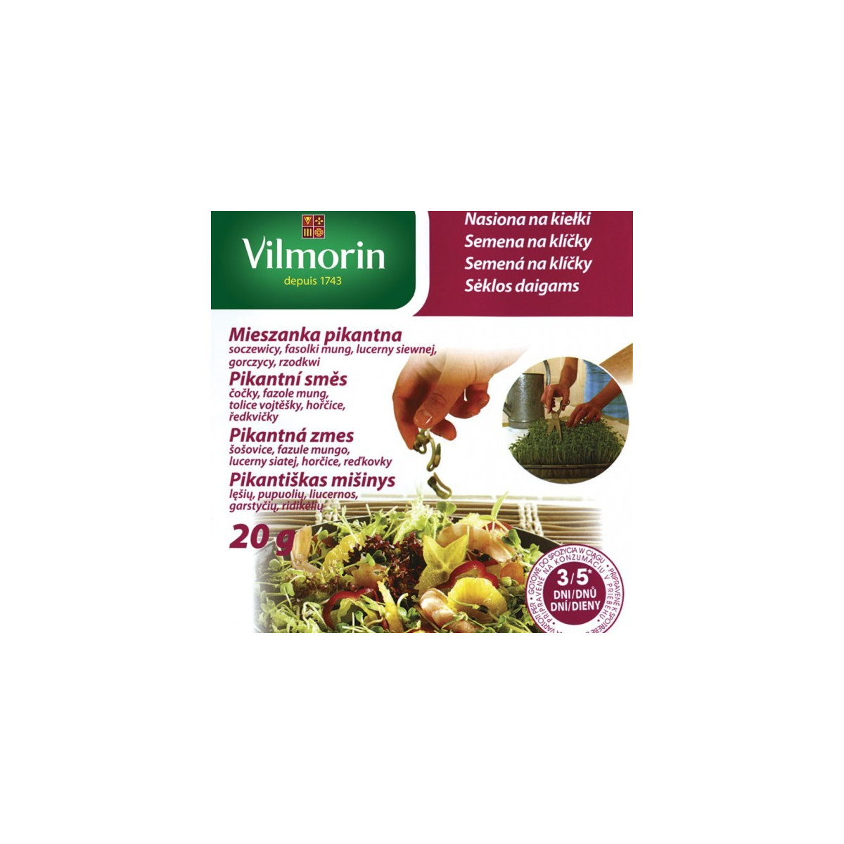 Semena na klíčky - Pikantní směs - semena - 20 g