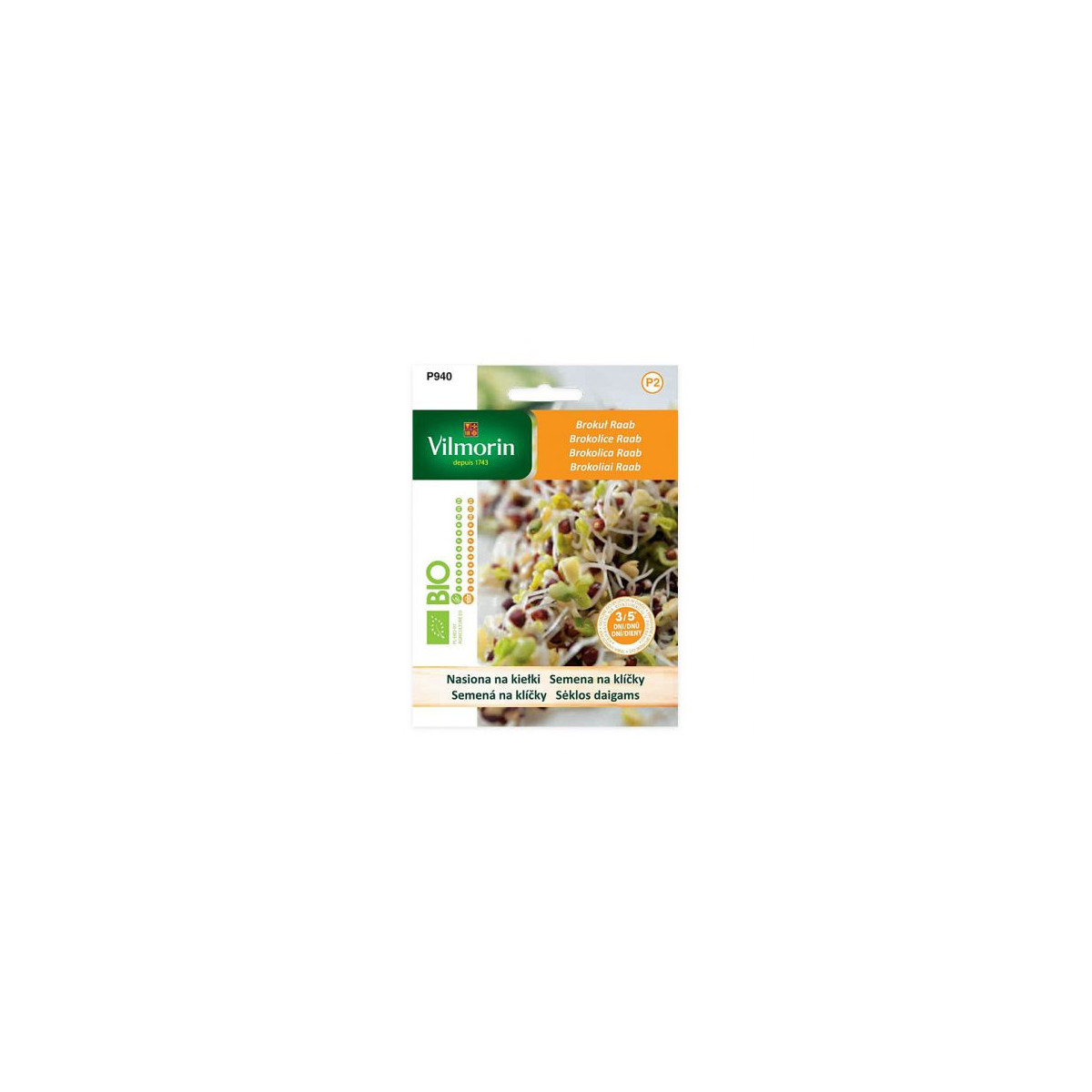 BIO semena na klíčky - Brokolice Raab - 10 g
