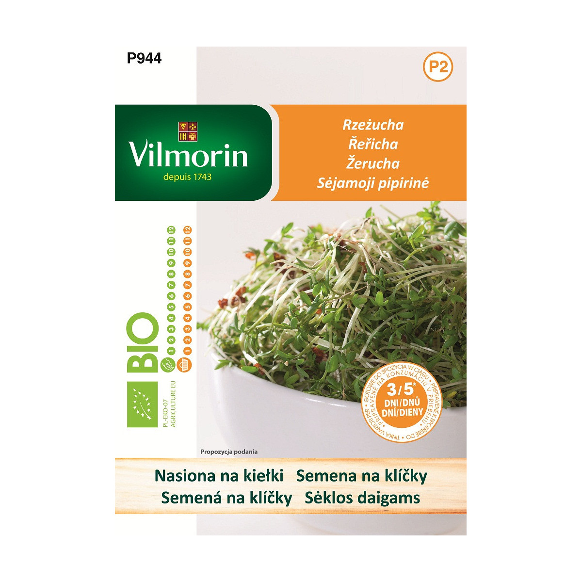 BIO semena na klíčky - Řeřicha - 15 g