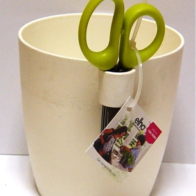 Květináč na bylinky s nůžkami - bílý - 1,25 l