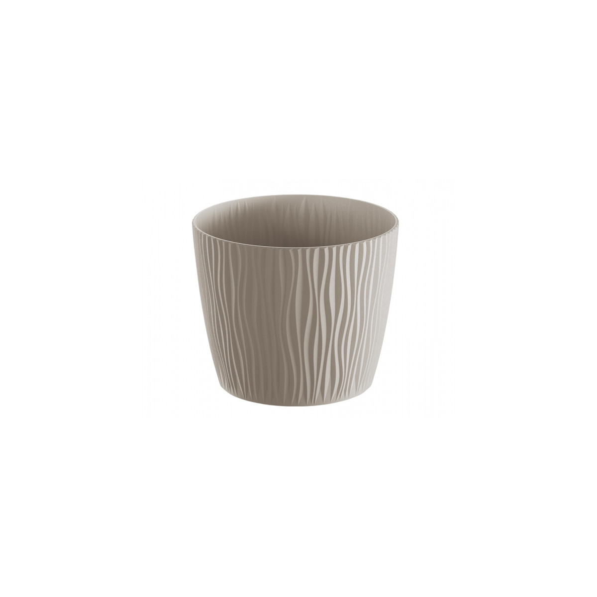 Plastový obal na květináč Sandy - hnědo šedý - 17 x 14 cm - 1 ks