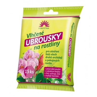 Vlhčené ubrousky na rostliny - Forestina - 15 ks