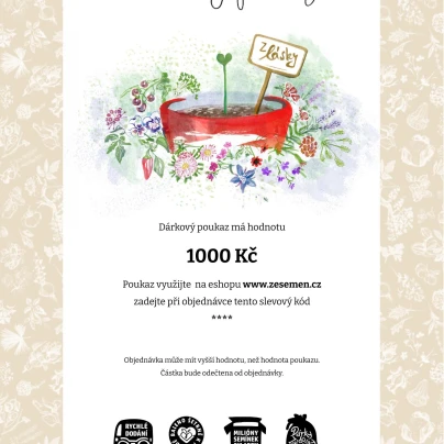 Voucher z lásky -  poukaz v hodnotě 1000 Kč