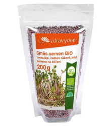 Směs bio semen na klíčení – BIO brokolice, ředkev, jetel