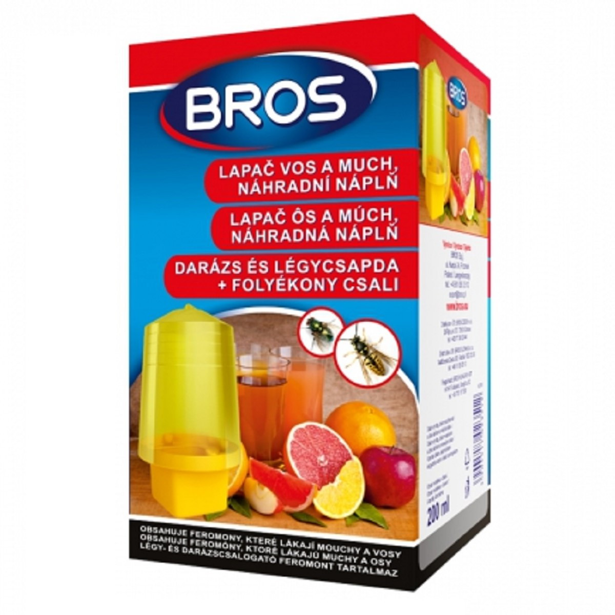 BROS - Lapač vos a much s náplní - 200 ml
